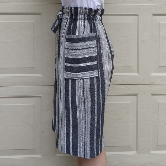 VINTAGE SKIRT paperbag waist midi S M (K9) - Picture 6 of 10